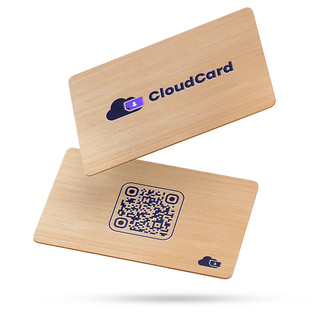 CloudCard Lite - Bamboo NFC Digital Business Cards