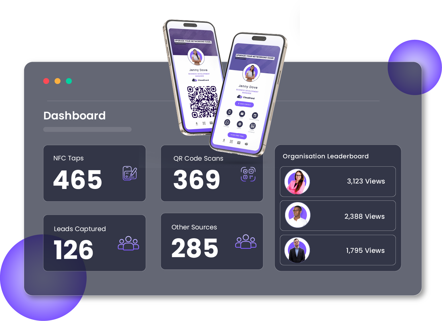 cloudcard digital business cards dashboard - CloudCard