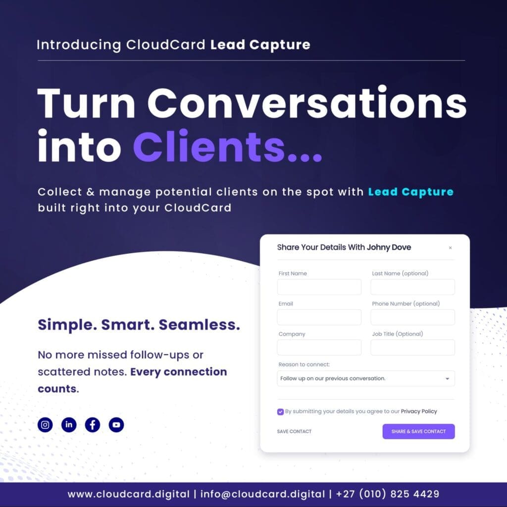 Understanding CloudCards New Lead Capture Feature